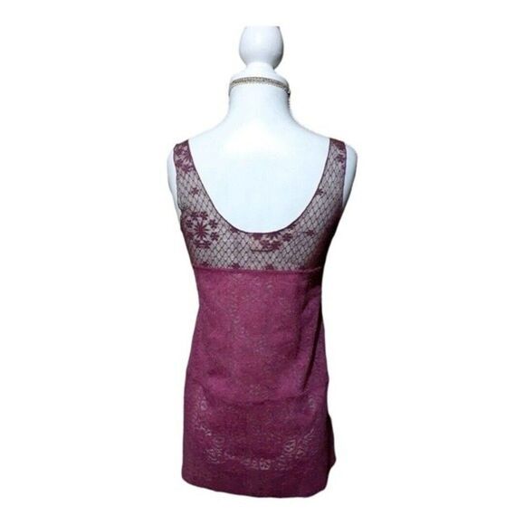 Intimately Free People Women's Raspberry Pink Lace Tank Top Sz Small - Picture 5 of 7